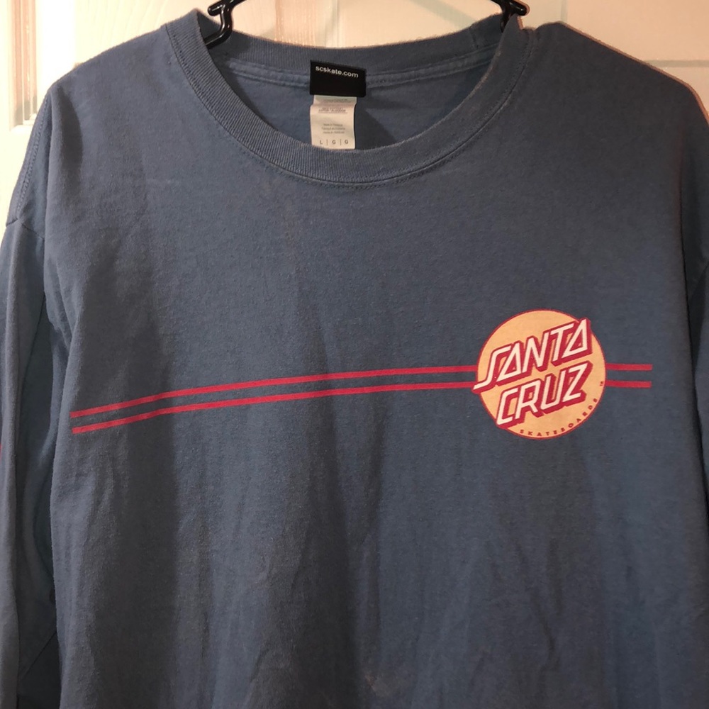 SANTA CRUZ blue long sleeve t